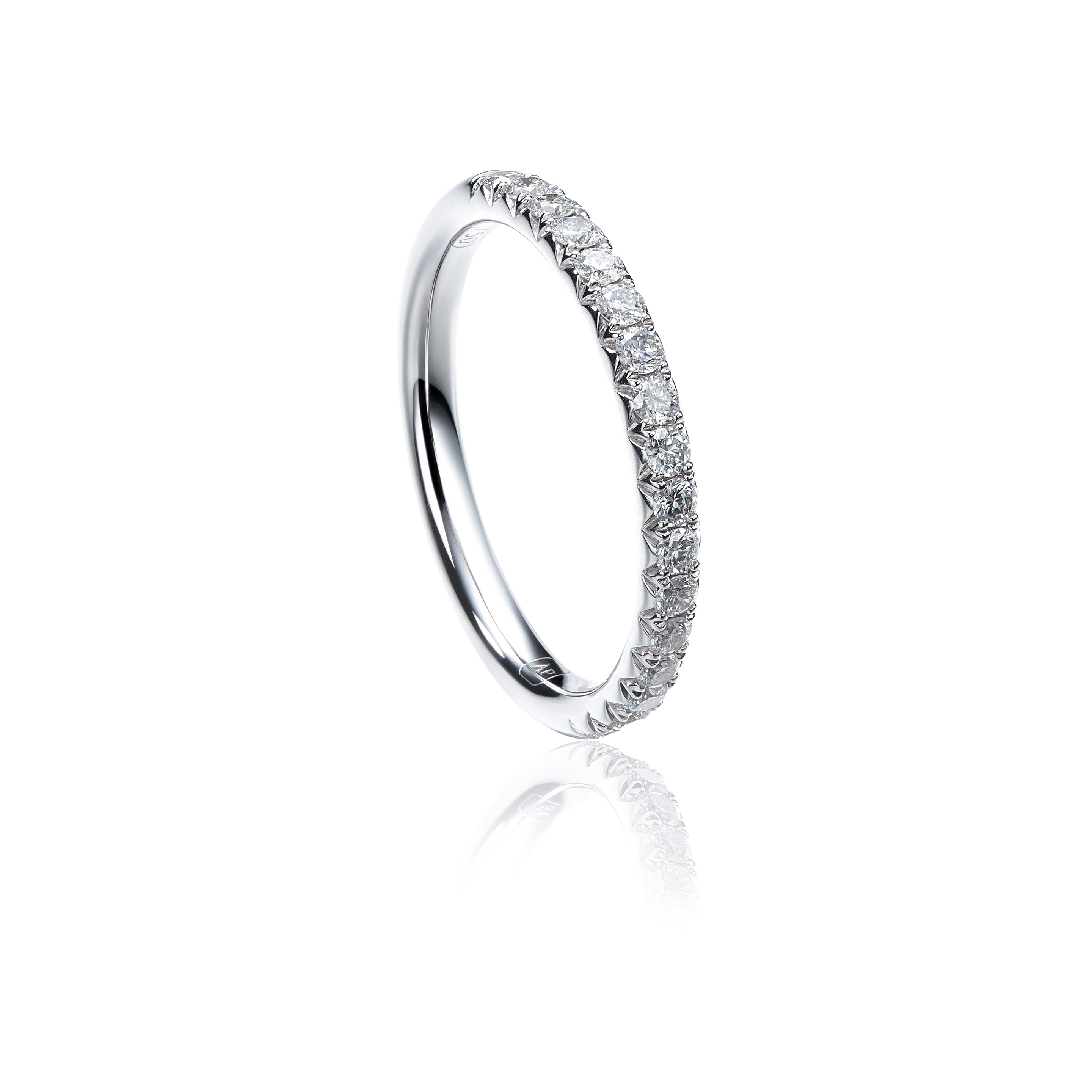 V Shape Pavé Semi Eternity Diamond Ring
