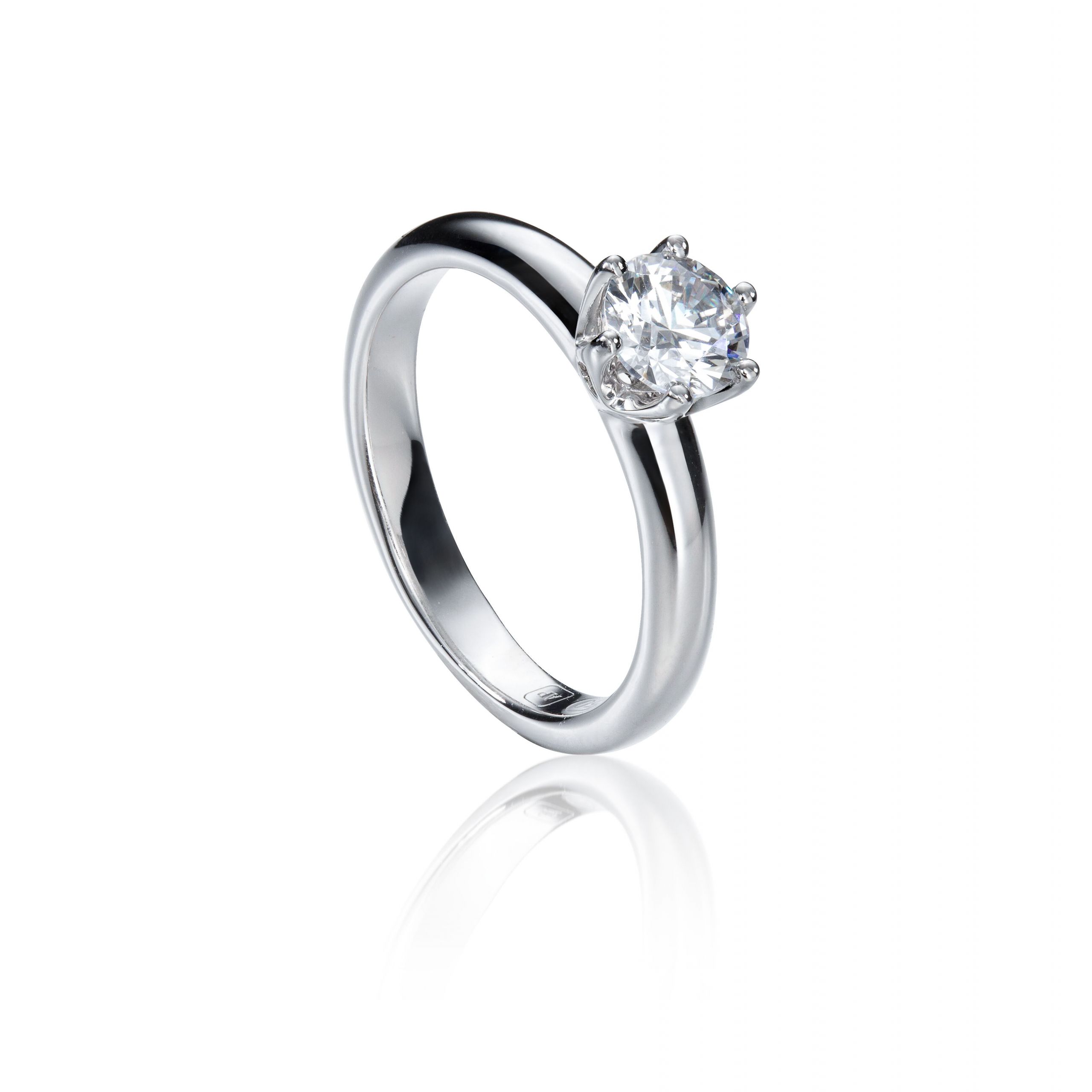 Round Cut Classic Six Prong Solitaire Engagement Ring